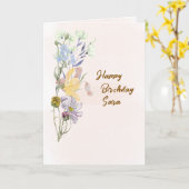 Birthday Greetings Card Karte (Gelbe Blume)