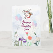 Birthday Greetings Card  Karte (Vorderseite)