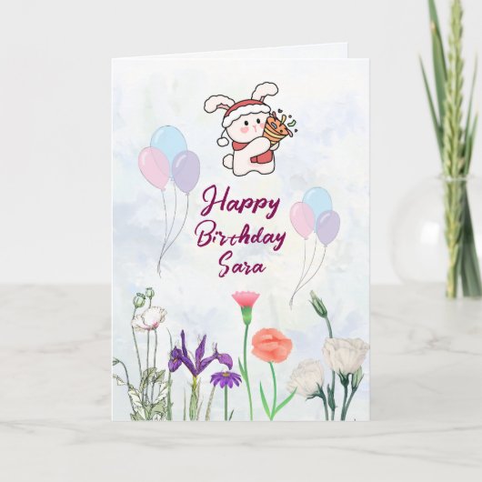 Birthday Greetings Card  Karte (Vorderseite)