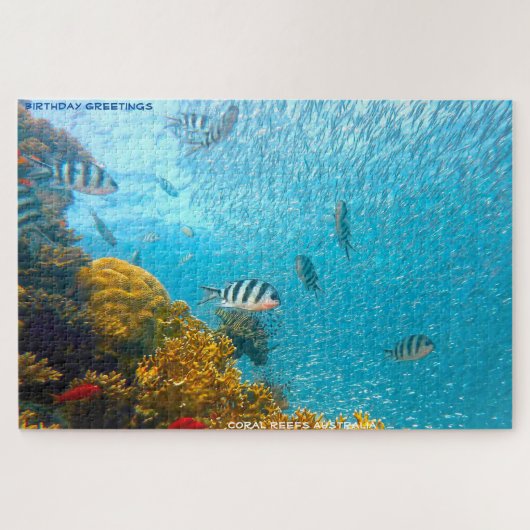 Birthday Greetings Coral Reef Australien Puzzle (Horizontal)
