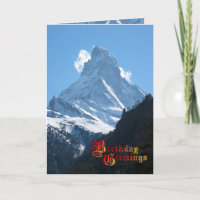 Birthday Greetings - Matterhorn, Zermatt