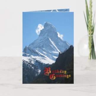 Birthday Greetings - Matterhorn, Zermatt Karte