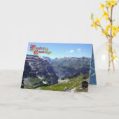 Birthday Greetings - Oberland scenery Karte (Gelbe Blume)