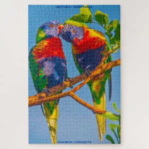 Birthday Greetings Rainbow Lorikeets Puzzle