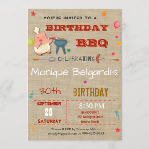 BIRTHDAY GRILLEN PARTY EINLADUNG   JEDES ALTER