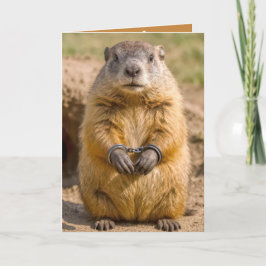 Birthday Groundhog Day Humor Karte