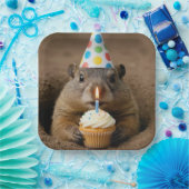 Birthday Groundhog with a Cupcake Pappteller (Party)