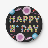 Birthday Grußkerzen Pappteller (Vorderseite)