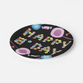 Birthday Grußkerzen Pappteller (Schrägansicht)