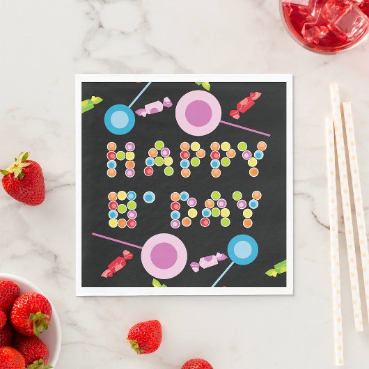 Birthday Grußkerzen Serviette