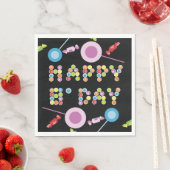 Birthday Grußkerzen Serviette (Beispiel)