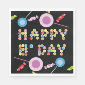 Birthday Grußkerzen Serviette (Vorderseite)