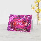 Birthday Guitars Karte (Gelbe Blume)