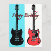 Birthday Guitars Post Card Postkarte (Vorderseite)