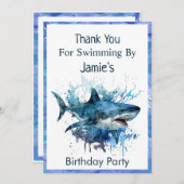 Birthday, Haiangriff, Dankeskarte (Vorne/Hinten)