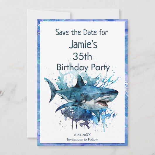 Birthday, Haiangriff, Save The Date (Vorderseite)