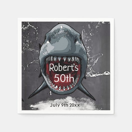 Birthday, Haiangriff, Serviette (Vorderseite)