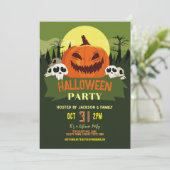 Birthday Halloween-Party Pumpkin Party Einladung (Stehend Vorderseite)