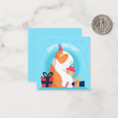 Birthday Hamster Mitteilungskarte (Vorderseite/Rückseite Beispiel)