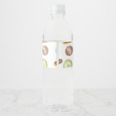 Birthday Hand bemalt Donuts Eclairs Wasserfarbe Wasserflaschenetikett (Rückseite)