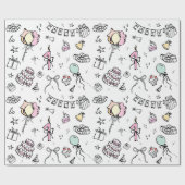 Birthday Hand Drawn Geschenkpapier (Flach)