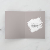 Birthday Handsome Man Holding a Rote Rose Karte (Innenseite)