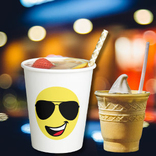 Birthday Happy Face Aviator Sonnenbrille Niedlich Pappbecher