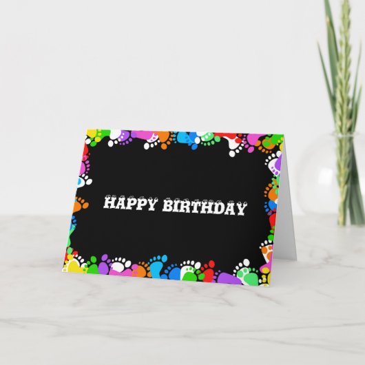 Birthday Happy Feet Karte (Vorderseite)