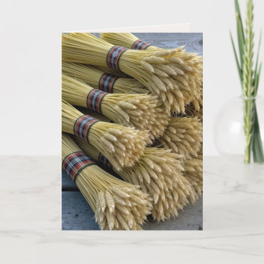 Birthday Harvest Wheat Sheaf Bundles Karte (Vorderseite)