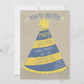 Birthday Hat Einladung (Vorderseite)