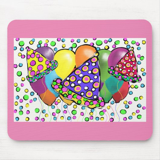BIRTHDAY HATS DESIGN MOUSEPAD (Vorne)