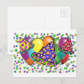 BIRTHDAY HATS DESIGN POSTKARTE (Vorne/Hinten)