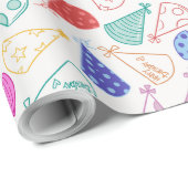 Birthday Hats Geschenkpapier (Rolleneckpunkt)