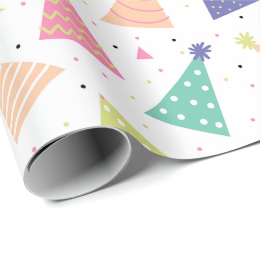Birthday Hats Geschenkpapier (Rolleneckpunkt)