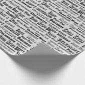 birthday headlines wrapping paper geschenkpapier (Ecke)