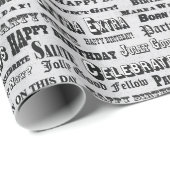 birthday headlines wrapping paper geschenkpapier (Rolleneckpunkt)