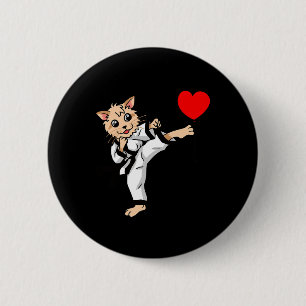 Birthday Heart Geburtstag Grüße Cat Karate Judo Button