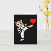 Birthday Heart Geburtstag Grüße Cat Karate Judo Karte (Gelbe Blume)