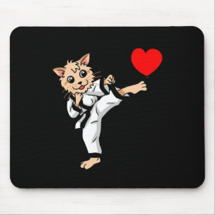 Birthday Heart Geburtstag Grüße Cat Karate Judo Mousepad