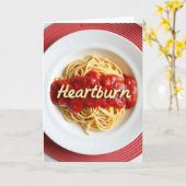 Birthday Heartburn Spaghetti Dinner Karte (Gelbe Blume)
