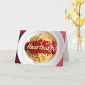 Birthday Heartburn Spaghetti Dinner Karte (Gelbe Blume)