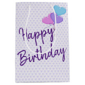 Birthday Hearts Mittlere Geschenktüte (Vorderseite)