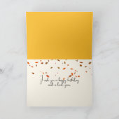 Birthday Herbst Eichhörnchen mit Nudeln Karte (Innenseite)