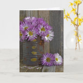 Birthday Herbst Mum Bouquet Karte (Gelbe Blume)