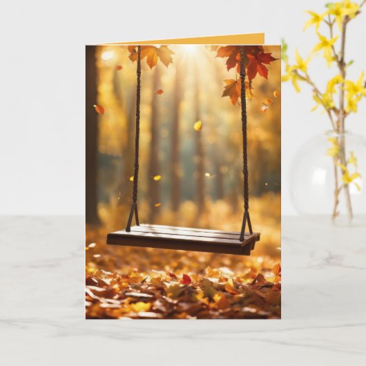 Birthday Herbstschwung Karte (Gelbe Blume)