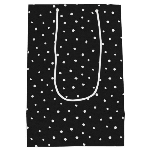 Birthday Herz Sonnenblume auf Polka Dots Mittlere Geschenktüte (Rückseite)