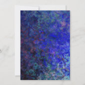 Birthday High Tee Schwarz mit blauer Grenze Einladung (Rückseite)