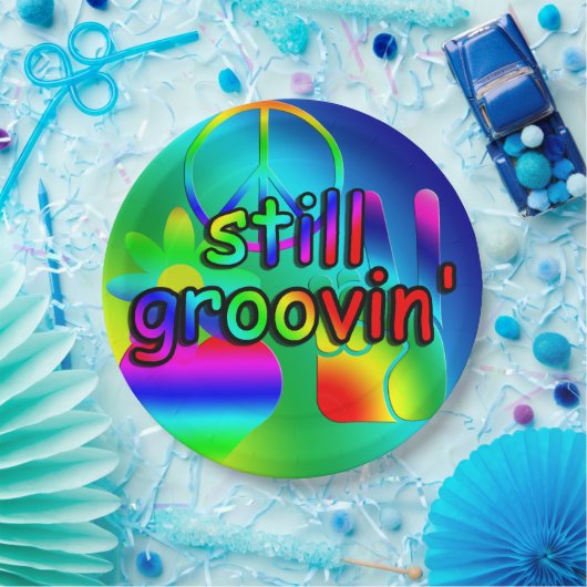 Birthday Hippie Still Grovin Party Teller (Party)