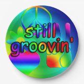 Birthday Hippie Still Grovin Party Teller (Vorderseite)
