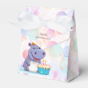 Birthday Hippo Favor Box Geschenkschachtel